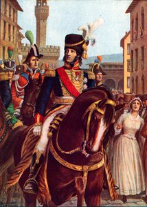 Joachim Murat wjazd do Florencji, 19 stycznia 1801 autorstwa Tancredi Scarpelli