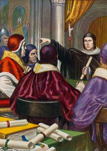 Roland z Parmy przynoszący list do papieża Grzegorza VII od Henryka IV, cesarza rzymskiego autorstwa Tancredi Scarpelli