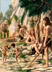 Oryginalni Włosi - jaskiniowcy autorstwa Tancredi Scarpelli