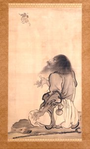 Li Tieguai (tinta e cor clara sobre seda) polonês