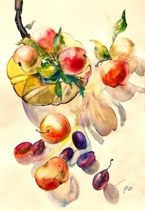 Martwa natura z obfitym owocowaniem autorstwa Tanya Lundmark