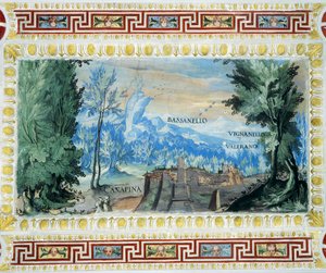 Widok na Canepina autorstwa Tarquinio Ligustri