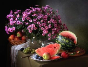 Kwiaty i owoce astry autorstwa Tatyana Skorokhod