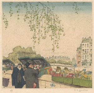 Księgarz na nabrzeżu w Paryżu autorstwa Tavík František Šimon (signed by artist)