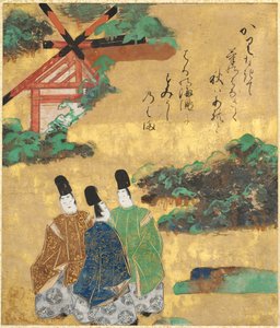 Plaża w Sumiyoshi z Opowieści Ise Ise Monogatari, 1600-1640.