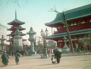 Senso - brama świątyni Ji, Tokio około 1900-1915 (zdjęcie)