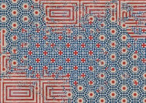 Abstrakcyjna flaga, 2014 (kolaż na płótnie) autorstwa Teis Albers