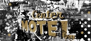 Centre Motel, 2015 (kolaż na płótnie) autorstwa Teis Albers