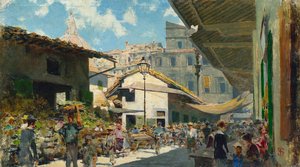 Stary Rynek, ok. 1882-84 (olej na tekturze)