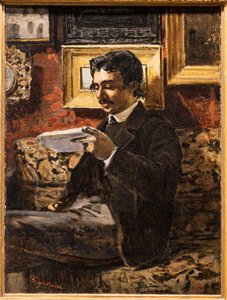 Czytanie Man autorstwa Telemaco Signorini