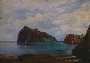 Aragoński zamek Ischia (olej na płótnie)
