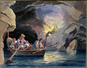 Nocne wędkowanie, ok. 1830 (akwatinta) autorstwa Teodoro Guglielmo Witting