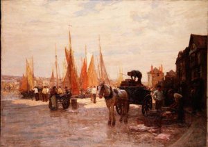 Widok na port w Brixham, Devon autorstwa Terrick Williams