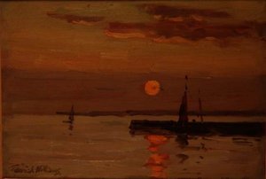 Zachód słońca, Concarneau, Bretania autorstwa Terrick Williams
