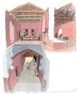 Zamek Goodrich, XII wiek, 1990-2010 autorstwa Terry Ball