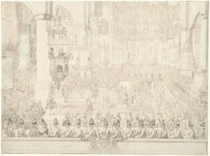 Małżeństwo Karela Christiana van Nassau-Weilburga z księżną Karoliną, 1760 autorstwa Tethart Philip Christian Haag