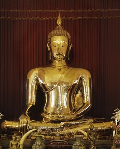 Wizerunek Buddy (złoto) autorstwa Thai School