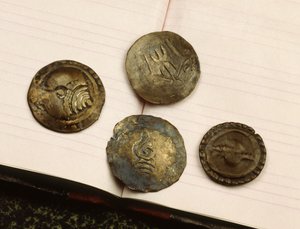 Monety z Mon Królestwa Dvaravati, VIII-IX w. (metalowe)