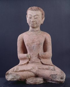 Uczeń w adoracji (terakota) autorstwa Thai School