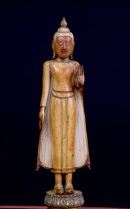 Stojący Budda w stylu Rattanakosin autorstwa Thai School