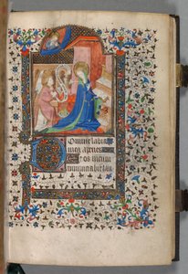 Księga godzin (użycie Paryża): Fol. 37r, Zwiastowanie
