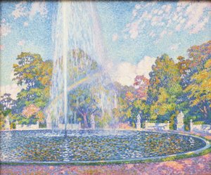 Fontanna w parku pałacu Sanssouci koło Poczdamu autorstwa Théo van Rysselberghe