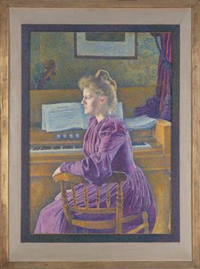 Maria Sèthe przy harmonium autorstwa Théo van Rysselberghe