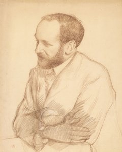 Portret Henri Gheona, ok. 1903 (kreda na papierze) autorstwa Theo van Rysselberghe