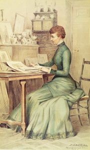 JKW Księżna Walii (później królowa Aleksandra) w Marlborough House, z Vanity Fair, 1882 autorstwa Theobald Chartran