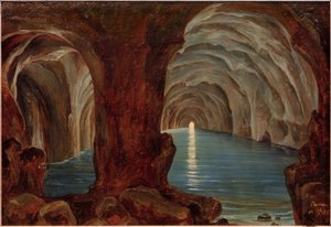 Błękitna grota na Capri autorstwa Theobald von Oer