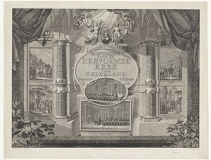 Pomnik Reformowanego Kościoła Niderlandzkiego, z 1566 r. Pomnik Reformowanego Kościoła Holandii. Rozpoczęty w roku 1566 (tytuł na obiekcie) autorstwa Theodoor Koning