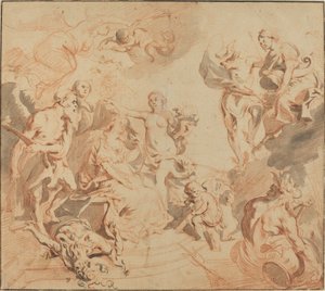 Antwerpia Błogosławiona Obfitością autorstwa Theodoor van Thulden
