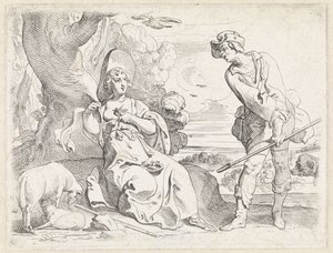 Pasterz i pasterka autorstwa Theodoor van Thulden