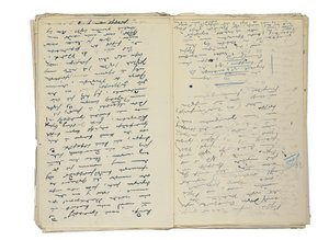 Szkice autografów rękopisów artykułów o życiu i społeczeństwie Berlina wraz z fragmentem szkicu powieści, ok. 1878-94 (pióro i tusz na papierze) autorstwa Theodor Fontane