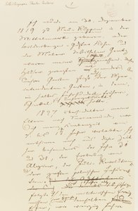 Strona z autobiografii Fontane (pióro i atrament na papierze) autorstwa Theodor Fontane