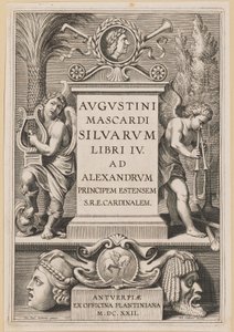 Strona tytułowa dla Agostino Mascardi, Silvarium Libri IV autorstwa Theodor Galle after Sir Peter Paul Rubens