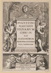 Strona tytułowa dla Agostino Mascardi, Silvarium Libri IV autorstwa Theodor Galle after Sir Peter Paul Rubens