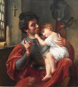 Der Krieger und sein Kind Wojownik i jego dziecko autorstwa Theodor Hildebrandt