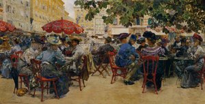 Cafe Tomaselli w Salzburgu autorstwa Theodor Josef Ethofer