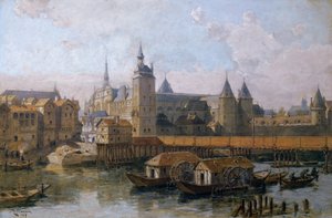 Ile de la Cite i Palais de Justice (dawniej Palais Royal) w XVI wieku, 1917