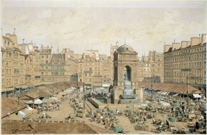 The Marche aux Innocents (pióro i atrament i toaleta na papierze)