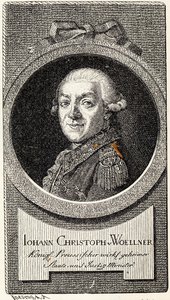 Johann Christoph von Woellner 1732-1800. autorstwa Theodor Knesing