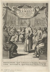 Cyceron i omawianie liczb Strona tytułowa za: Cyceron, opera omnia, 1661