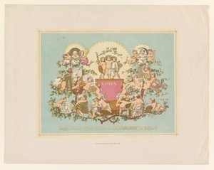 Pudełko z farbą Loterijbiljet van Kunstenaarsvereniging Loteria szkicowa stowarzyszenia artystów Malkasten w Düsseldorfie (tytuł na obiekcie) autorstwa Theodor Mintrop