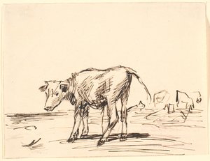 Byk cielę autorstwa Theodor Philipsen