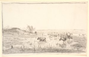 Krowy na łąkach w Mejlgaard autorstwa Theodor Philipsen