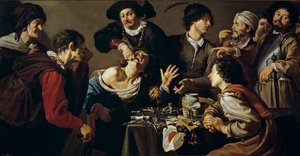Le charlatan - Szalak par Theodore Rombouts (1597-1637)