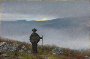 Daleko, daleko Pałac Soria Moria lśnił jak złoto autorstwa Theodor Kittelsen