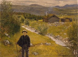 Pożegnanie mamo autorstwa Theodor Kittelsen