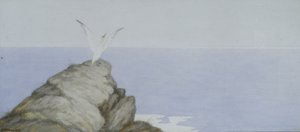 Ptak morski (akwarela na papierze) autorstwa Theodor Kittelsen